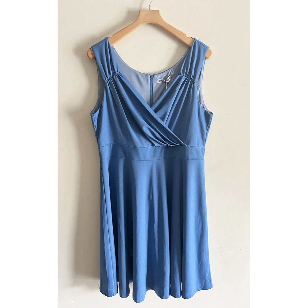 Grace Karin‎ Blue Fit & Flare Dress - Size 2X Classic Style Plus Women’s NWT